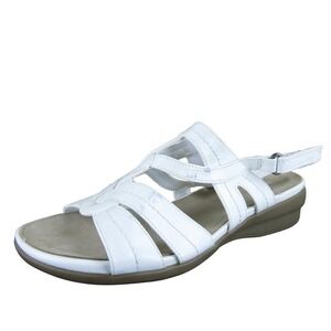 YUU Women Marie Strappy White Synthetic‎ Sz 8 Wide Gently Used 2025
